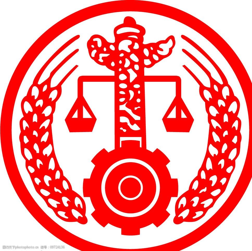 公证人圆形图标 法律象征与正义的传递